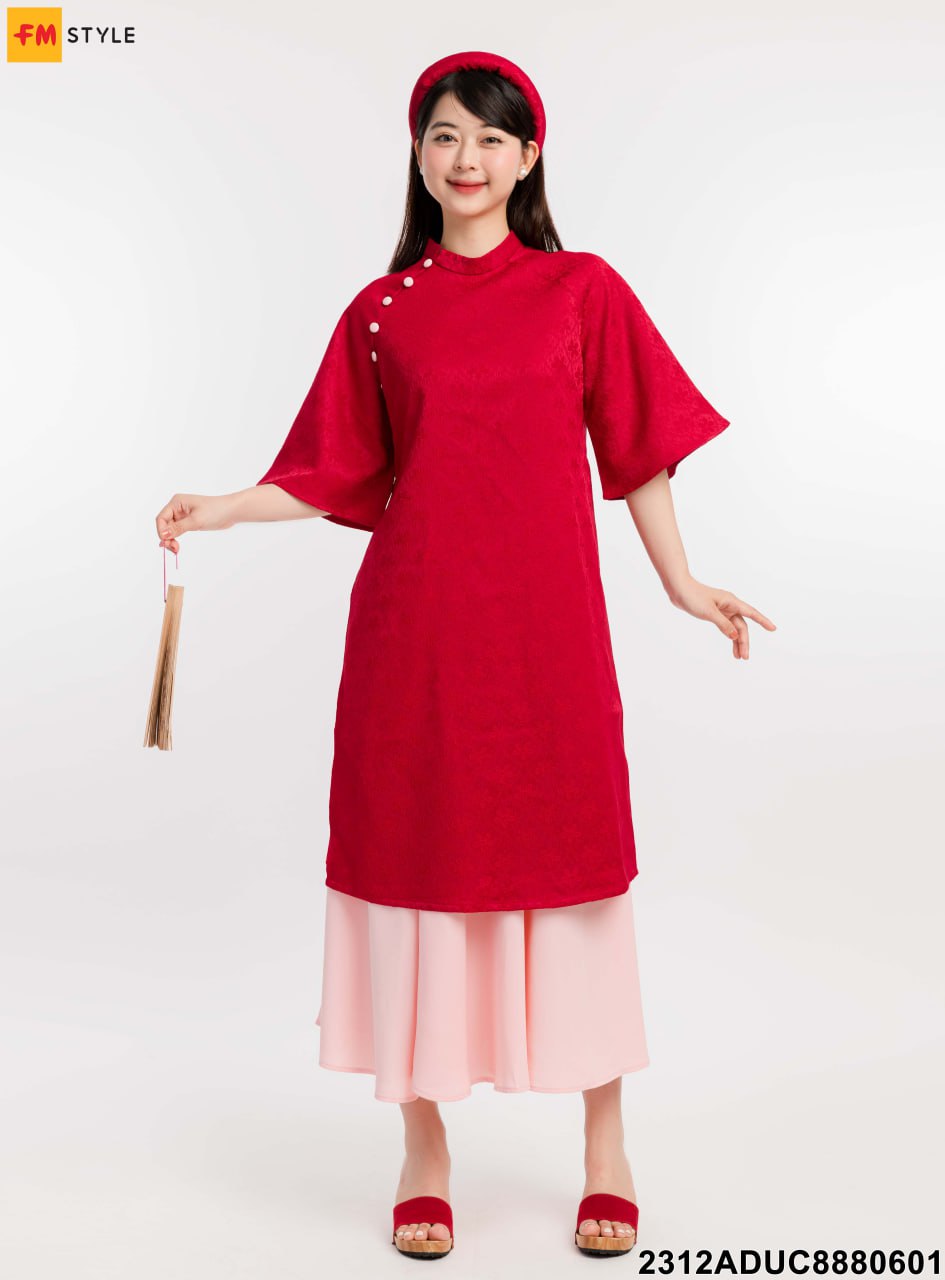 Cách tân nữ đỏ trắng » Áo dài múa Hào Khí Việt Nam mẫu Nữ