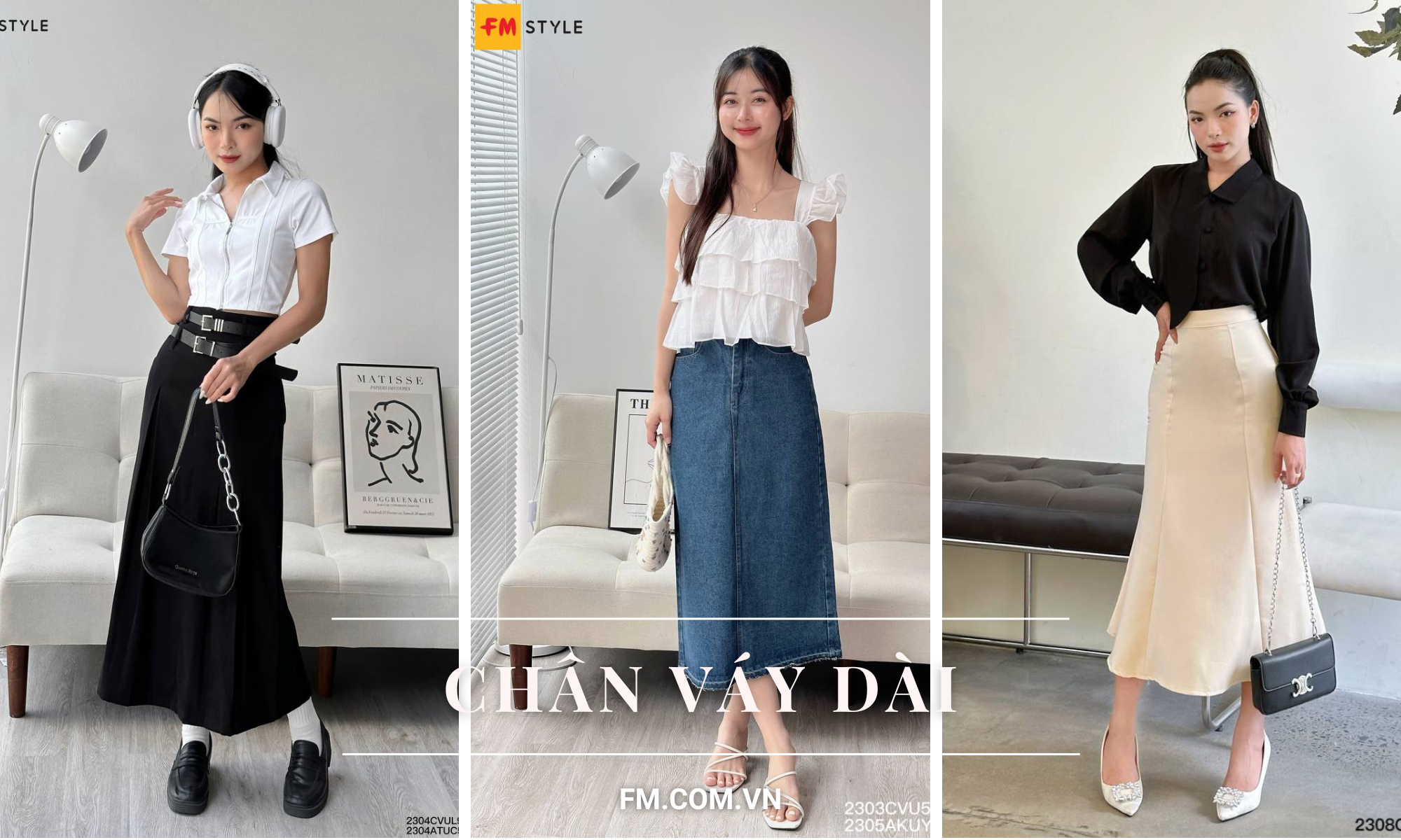 Chân Váy Xòe Dài qua gối phối dây nơ thời trang nữ Xcam | Shopee Việt Nam